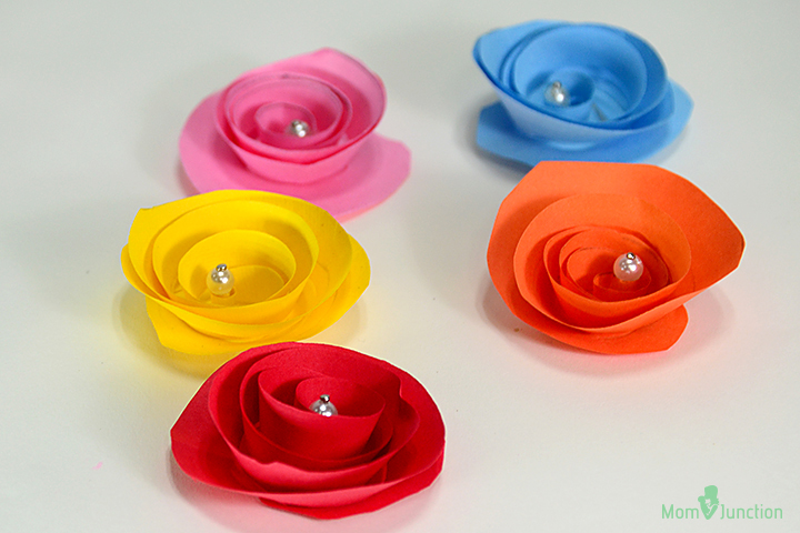 how to make a paper flower step by step for kids