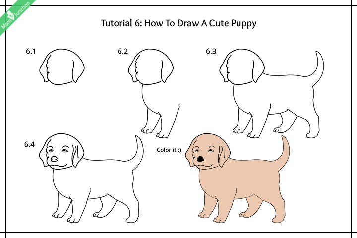 how to draw a step by step dog
