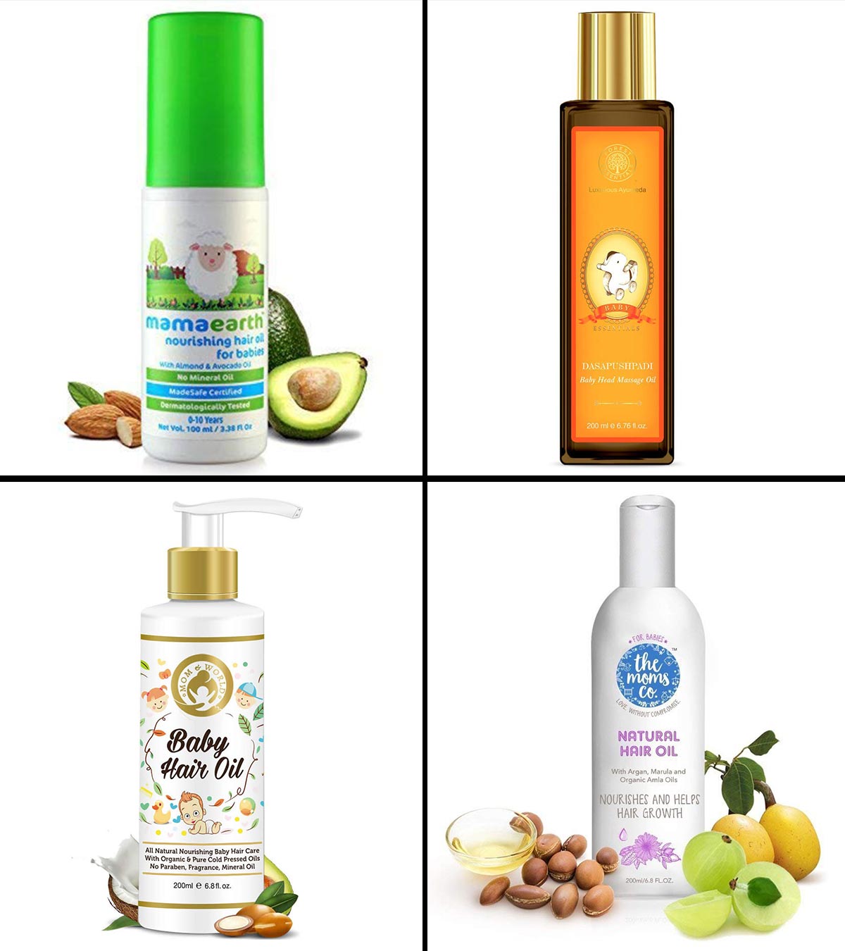 Mamaearth Nourishing Baby Hair Oil with Almond  Avocado Clear Coconut  100 ml  Amazonin Baby Products