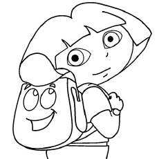 dora coloring pages free