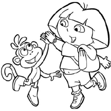 dora coloring pages free