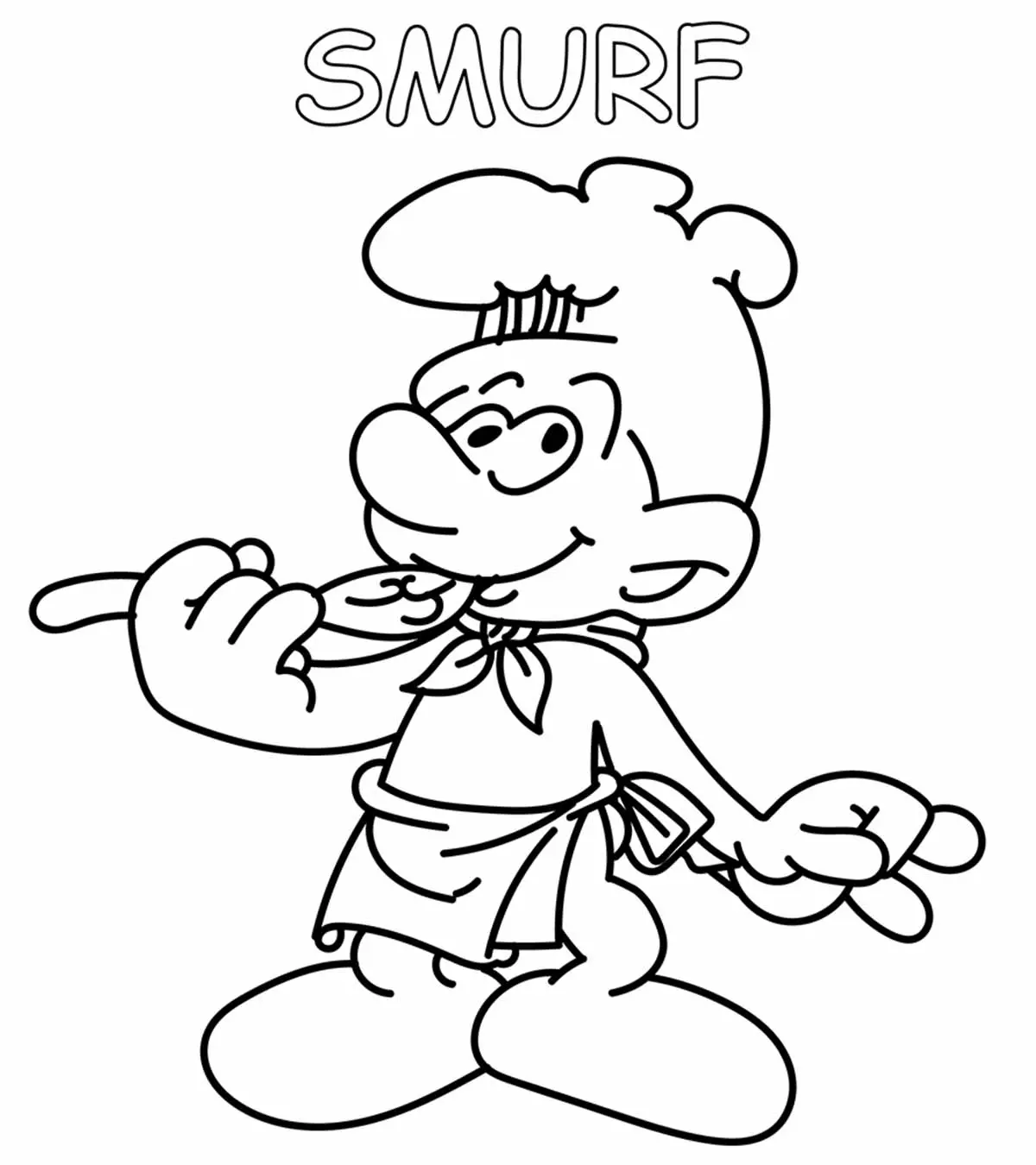 smurfs coloring page