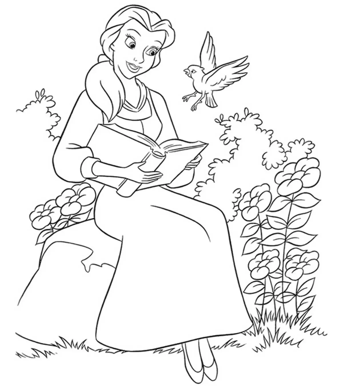 beauty and the beast coloring page