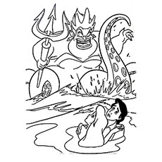 ursula little mermaid coloring pages