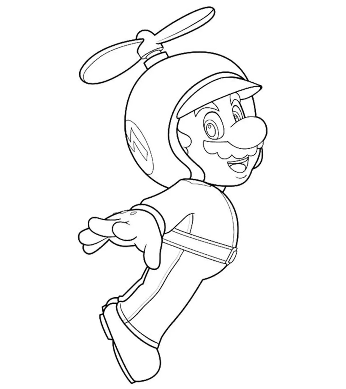 coloring page for super mario