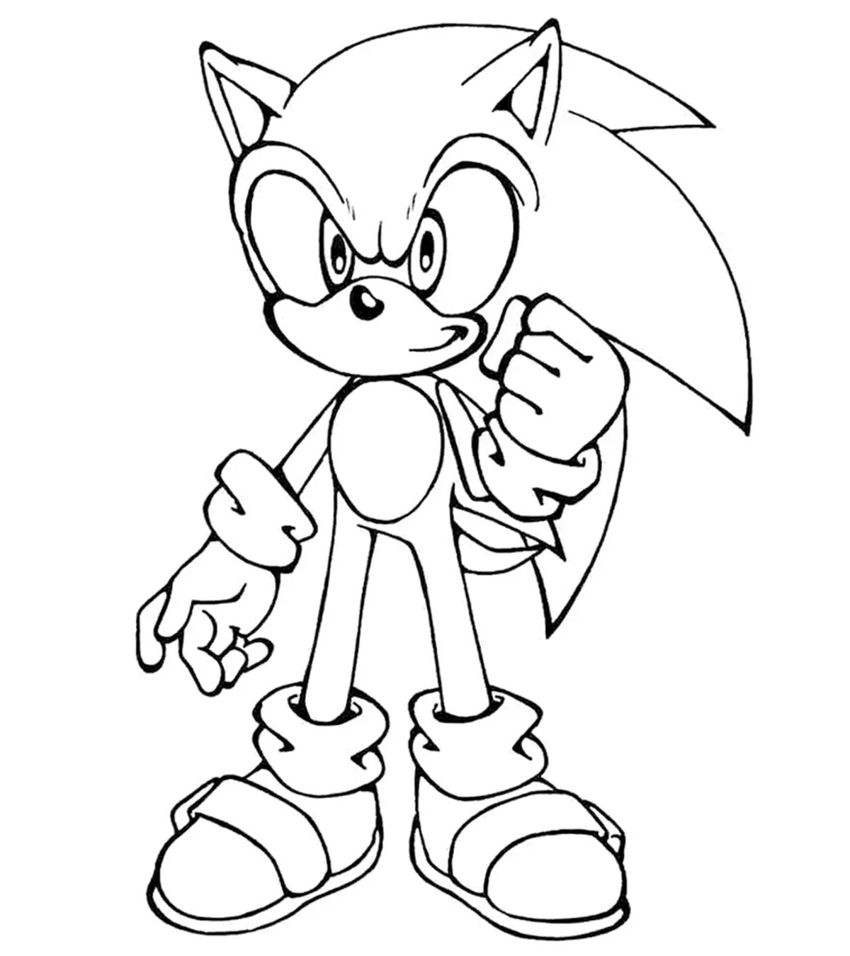 sonic coloring page print