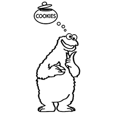 free cookie monster coloring pages