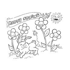 spring is here coloring pages