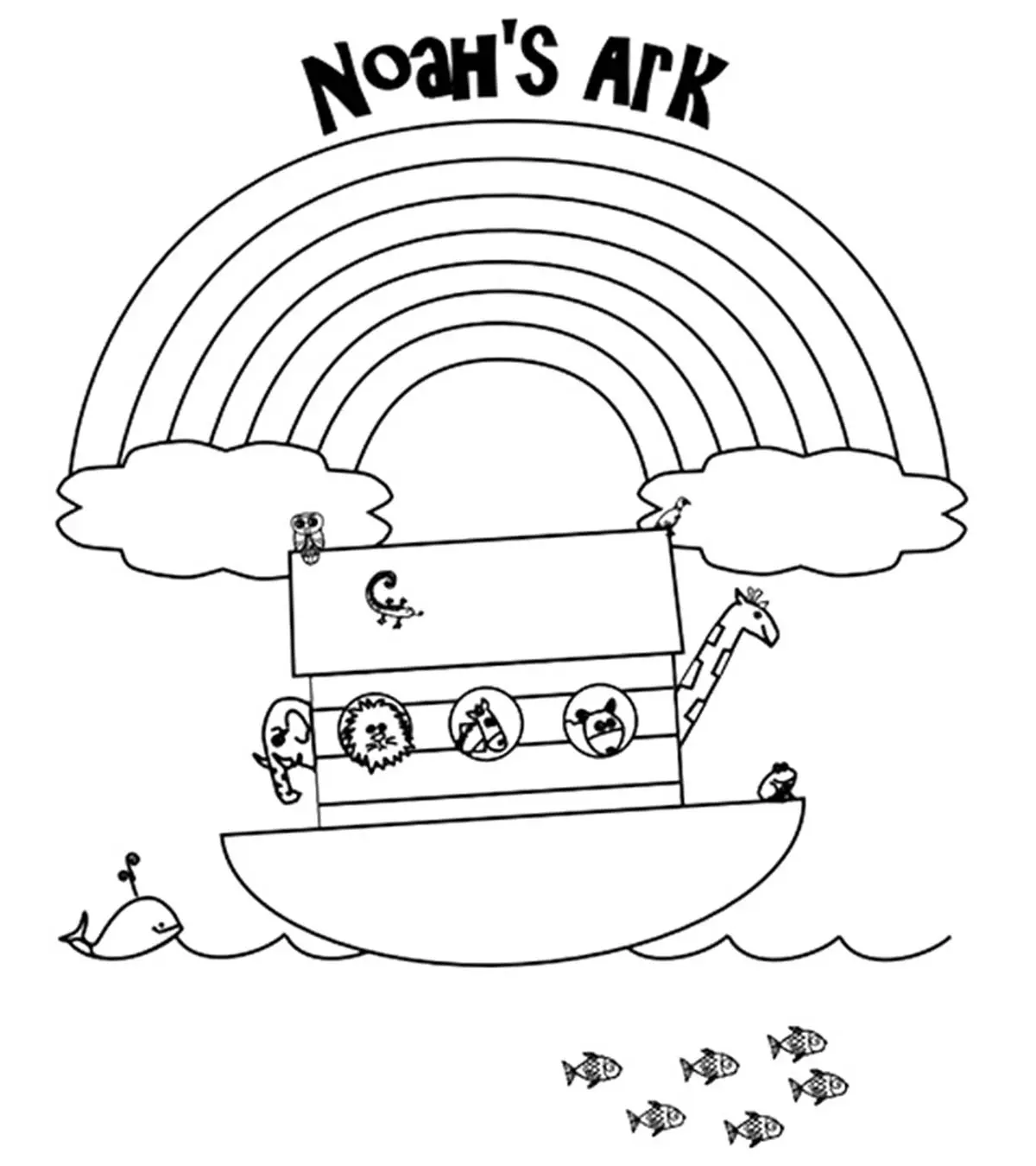 noah's ark coloring page