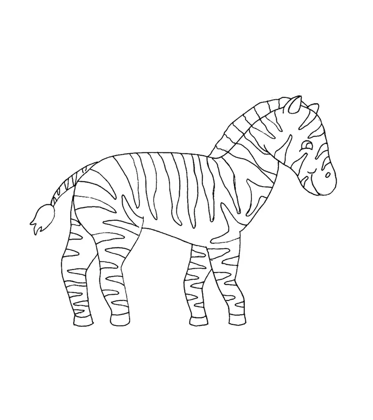 zebra coloring page