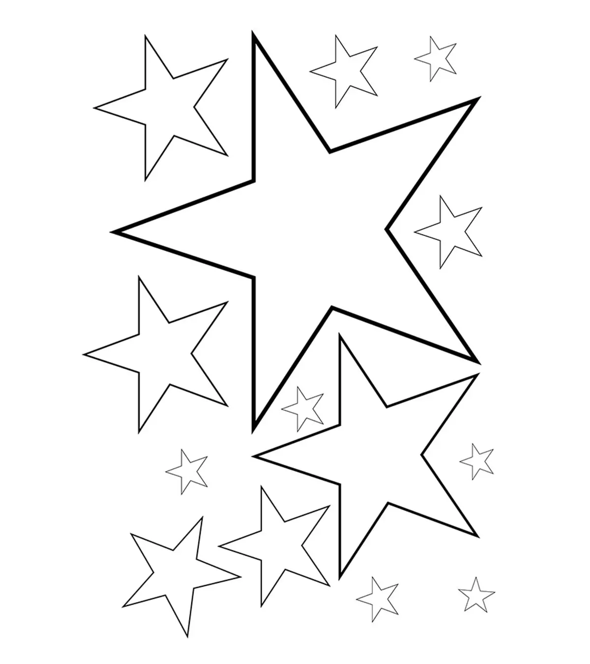 star coloring page