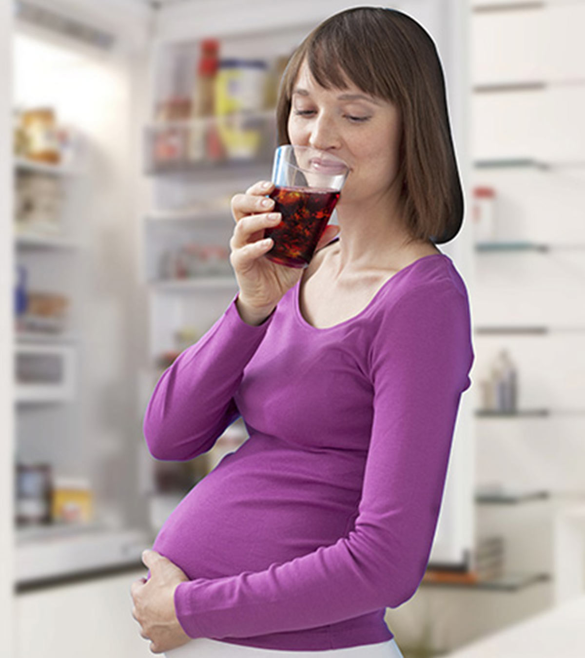 Pregnant Woman Drinking Coke
