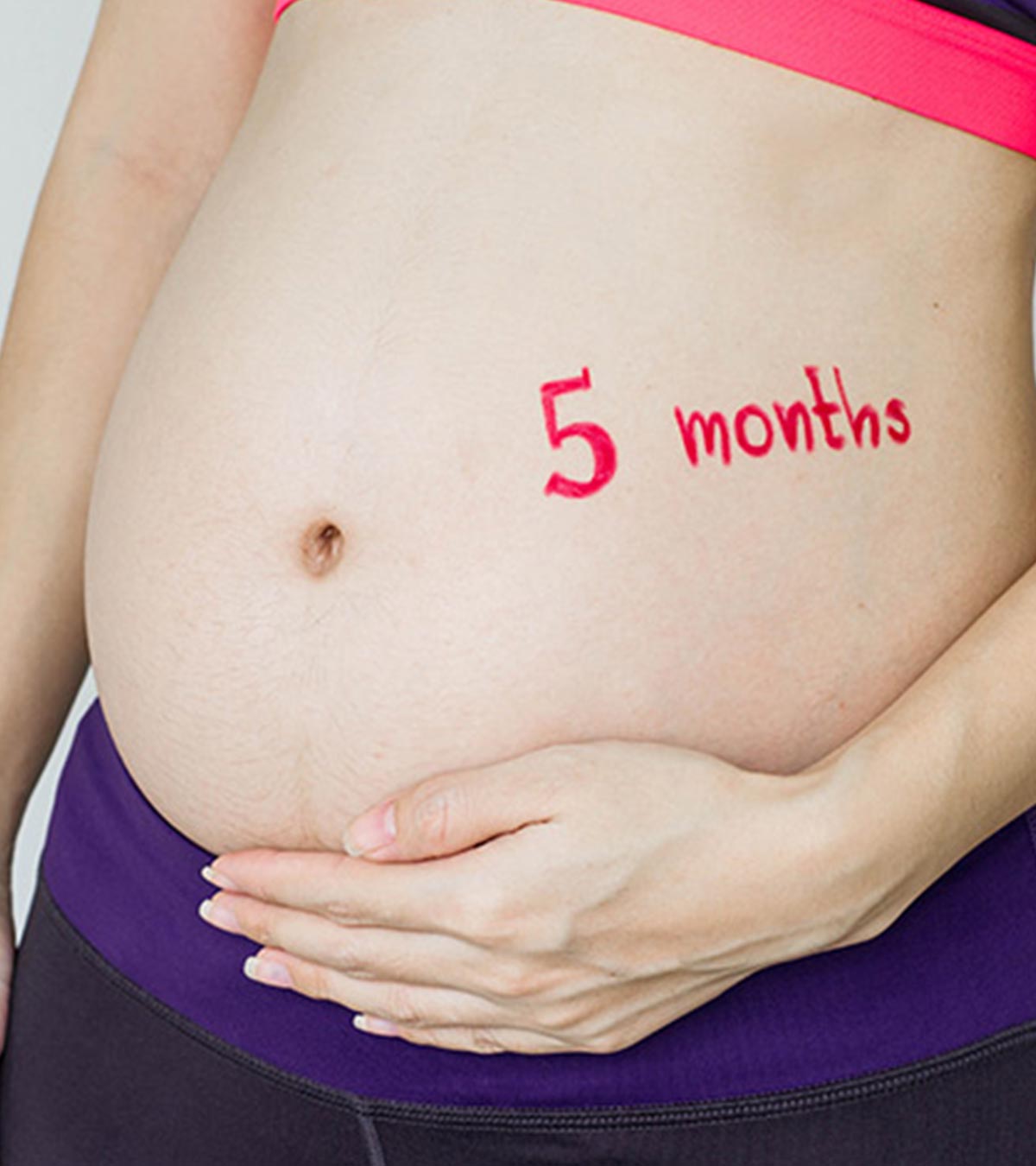 Pregnant Woman Showing Symptoms At Five Months