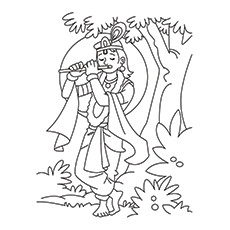 coloring pages of lord krishna