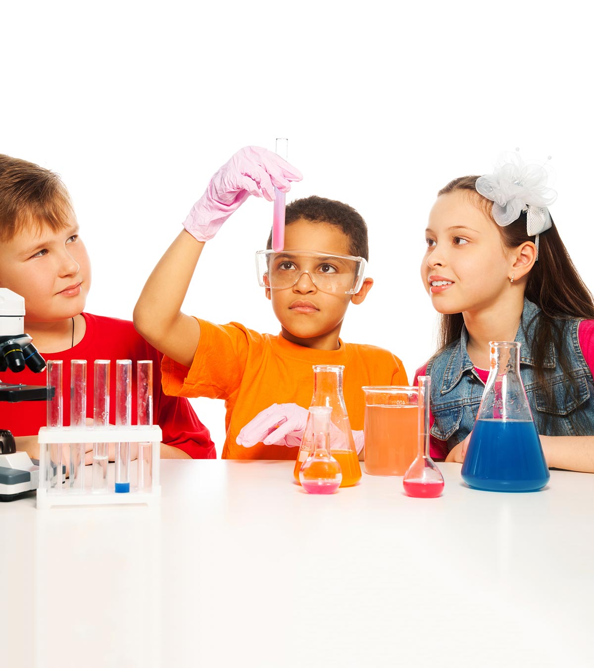Children Conducting A Science Experiment