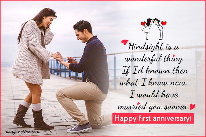 first wedding anniversary wishes to husband from wife
