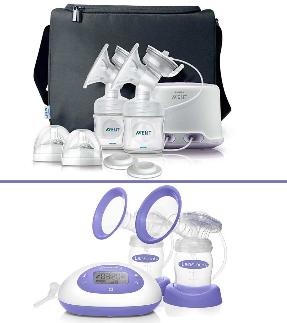 Double Electric Breast Pumps Powerful Nipple Suction Usb Electric Breast  Pump With Baby Milk Bottle