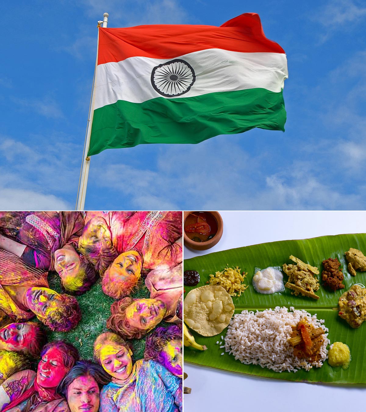 Indian culture, Indian flag, and Indian food