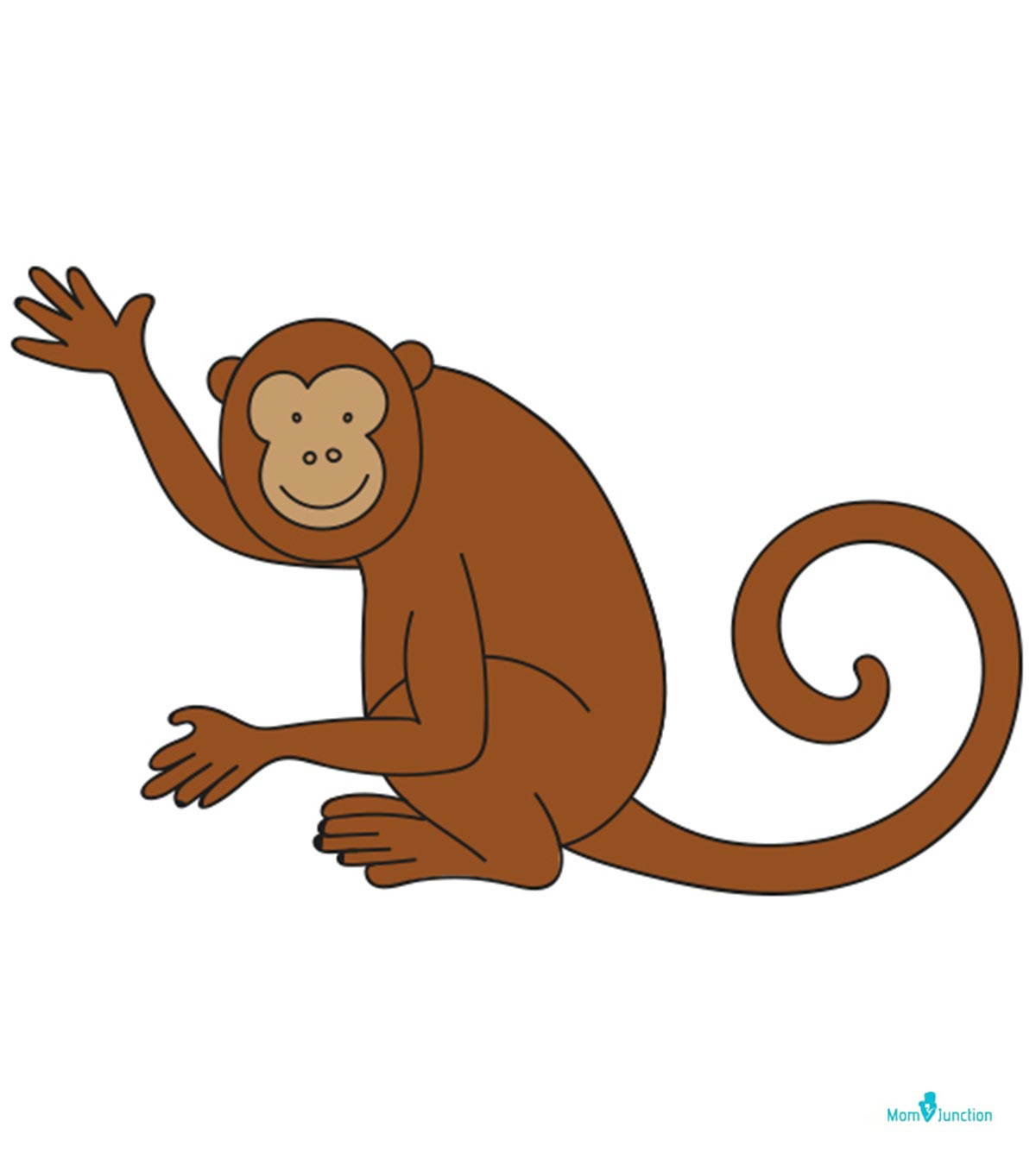 How To Draw A Baby Monkey Step By Step For Kids
