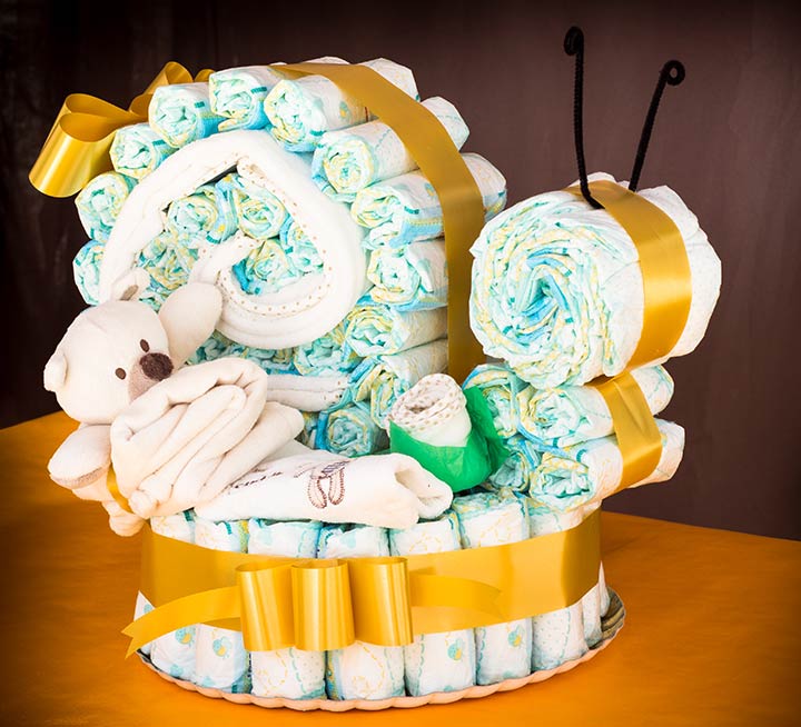 Diaper Cake Centerpieces for a Baby Shower | BalsaCircle.com - YouTube