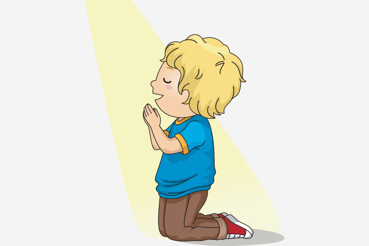 kids praying to jesus