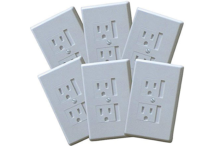 Child Be Safe Modern Rectangular Style Electrical Switch/Outlet Cover, Childproof Outlet Covers