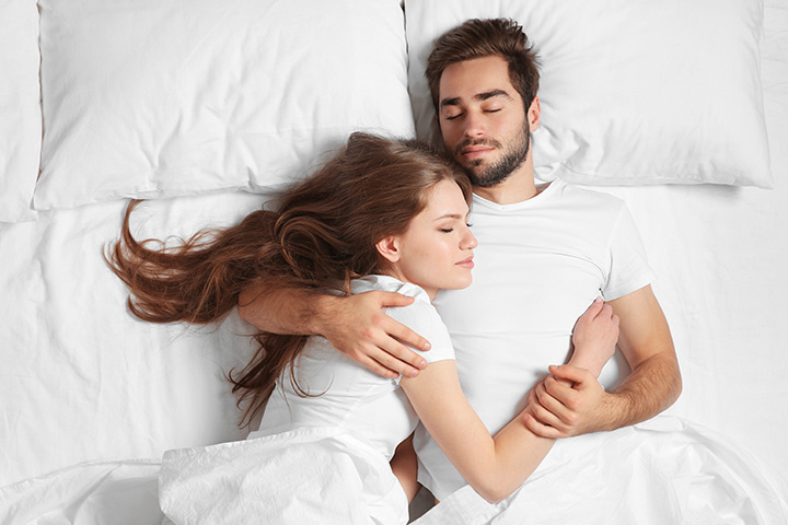 Top View Photo of Sleeping Couple Stock Photo - Image of bedtime,  affectionate: 49460140