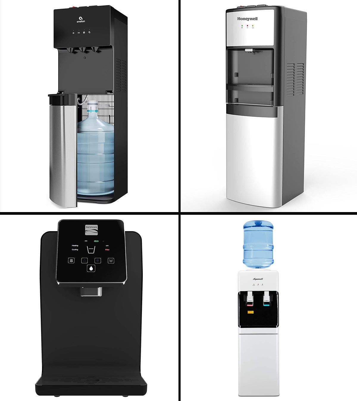 Giantex Top Loading Water Cooler Dispenser 5 Gallon Normal Temperature Water and Hot Bottle Load Electric Home with Storage Cabi