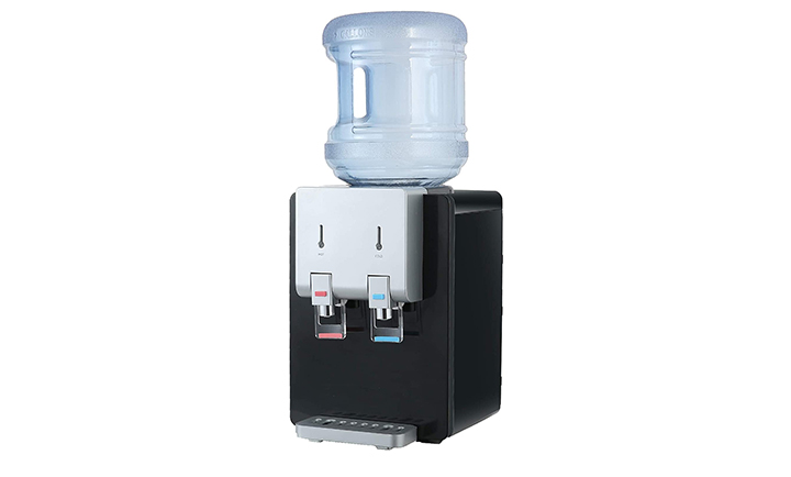 Giantex Top Loading Water Cooler Dispenser 5 Gallon w/Storage Cabinet,  Normal Temperature & Hot Water Bottle Load Electric, Ideal for Home Office