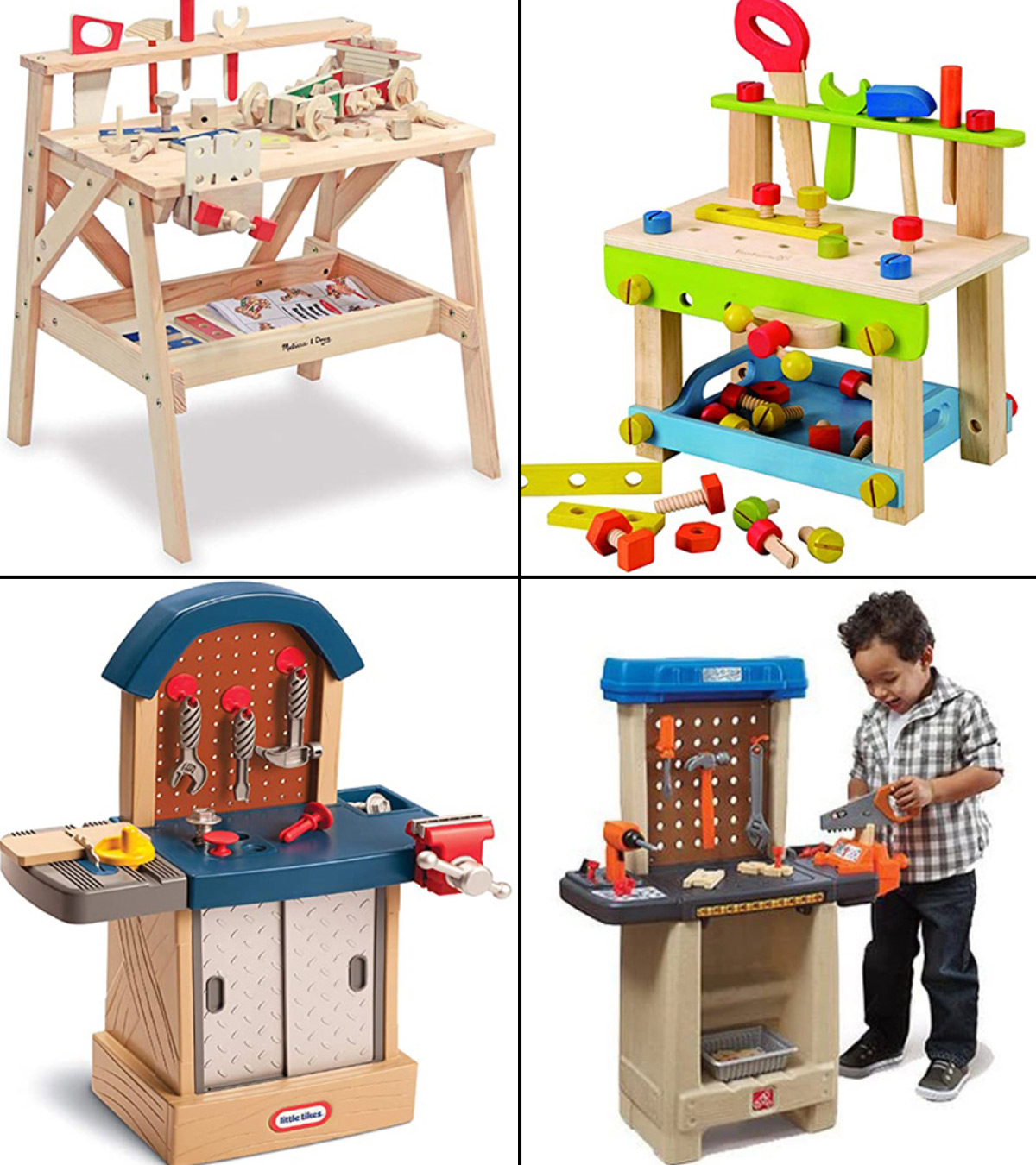  4 in 1 Woodworking Station for Kids - Wood Building