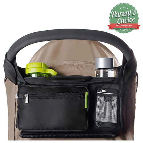 Momcozy Universal Stroller Organizer With Insulated Cup Holder