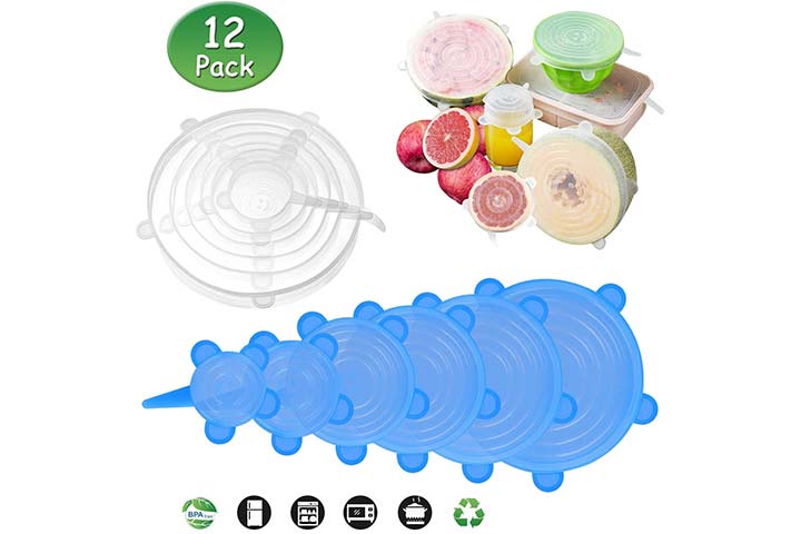 True Nature Silicone Stretch Food Covers 16-Pk