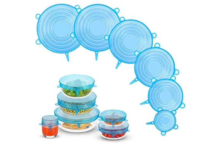 Source 18 Pack Reusable Bowl Covers Food Container Freezer Microwave  Silicone Stretch Lids on m.