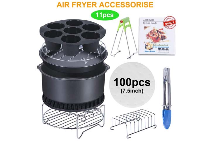 Air Fryer Accessories 8 inches 7PCS Set fits all Air Fryers above 5.5 QT
