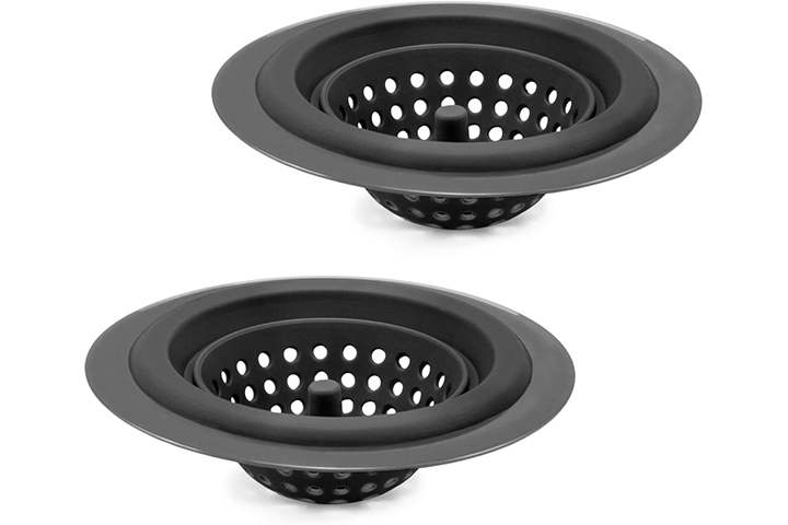 OXO Good Grips Silicone Sink Strainer, Black & Good Grips Silicone Sink  Strainer, Black 