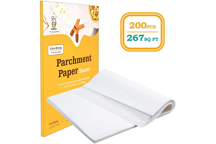 KOOC Premium 200-Pack 9x13 Inch Parchment Paper Sheets - Precut Unbleached  Baking Paper - High Density & Compostable - Non-Stick - Ideal for Oven