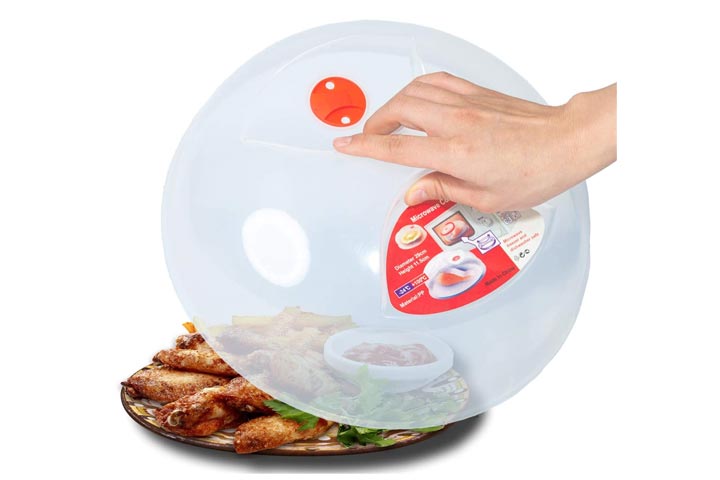  Microwave Anti-Splatter Cover 11 12 for Food, Clear