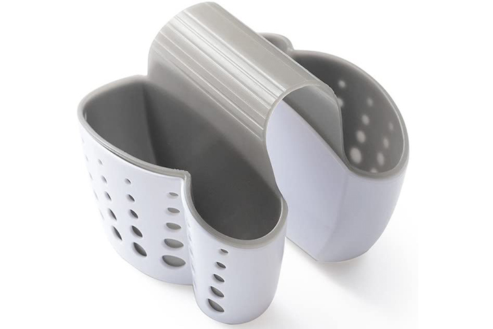 Silicone Sponge Holder for Kitchen Sink Bags (White & Grey, Set of 2) –  Sophie & Panda