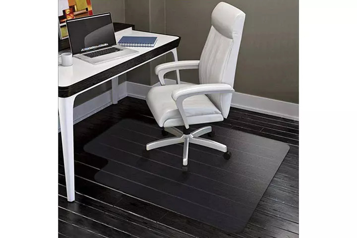 Naturei Office Chair Mat for Hardwood Floor - 48'' x 30'' Clear Computer Desk Chair Floor Mats Protection on Wood Tile Floors - Transparent Plastic