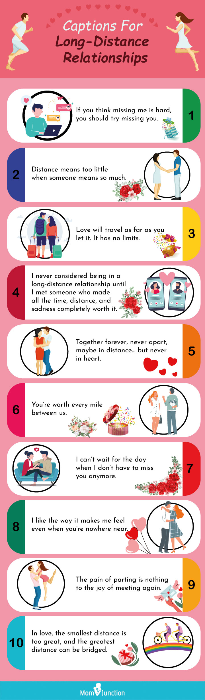 Infographic Instagram Captions For Long Distance Couples