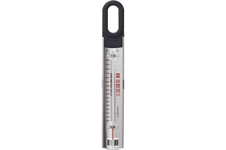 Candy Thermometer Deep Fry Thermometer Meat Thermometer with 8” Probe Waterproof Dial, No Battery Required, Fast Instant Read Large 2.5 Dial, Best