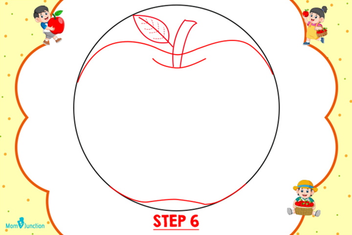 Cartoon apple drawing stock vector Illustration of flat  143530295