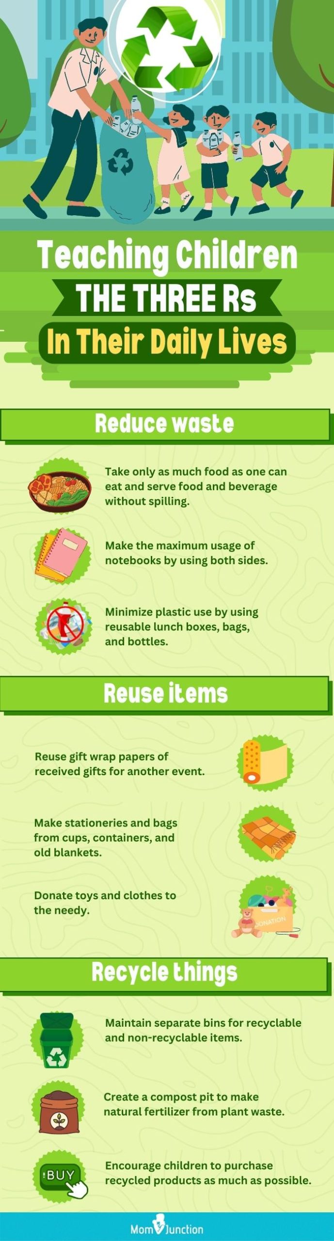 Reduce, Reuse, Recycle For KIds