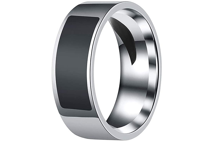 Nfc Titanium Steel Double Chip Waterproof Smart Ring For