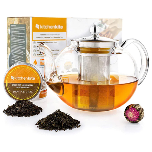 MEGAWISE 1500W Electric Kettle: 1.8L Borosilicate Glass Tea Kettle wit –  Megawise