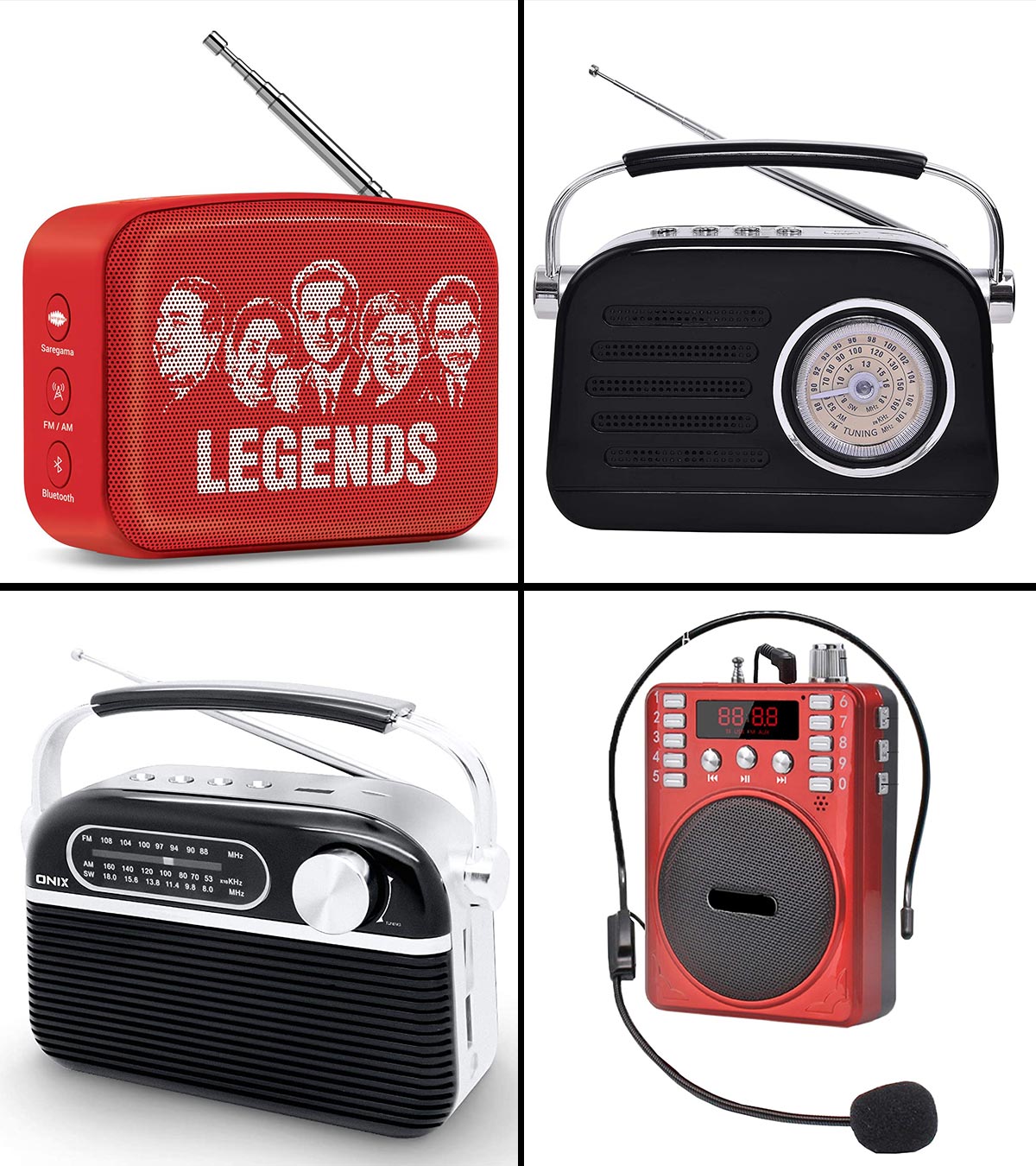 Classic Vintage Retro AM/FM/SW Radio MP3 Portable Stereo Bluetooth 5.0  Speaker Wood Radios Boom Box 1800mAh Rechargeable Battery