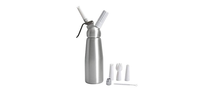 Whipped Cream Dispenser - Aluminum Cream Whipper Durable Whip Cream  Canister, Large 500ml - Whipping Siphon with 3 Decorating Stainless  Nozzles