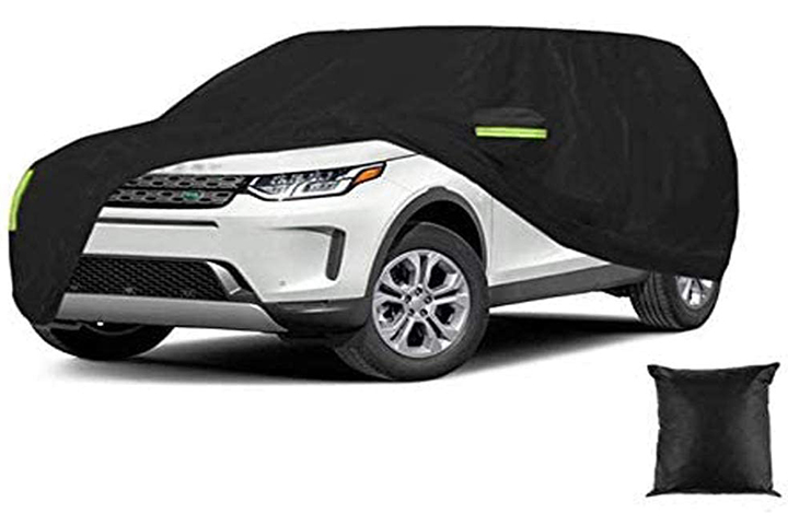 BOSEA SUV Car Cover Waterproof All Weather Black Super Durable Material  Windproof Outdoor Winter Full Car Cover for Automobiles, Up to SUV 191in