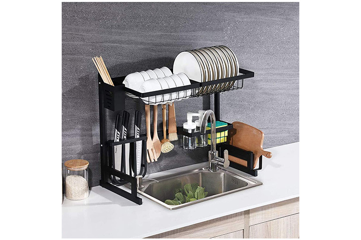 WHIFEA 2-Tier Stainless Steel Dish Drainer Rack Dish Rack & Reviews
