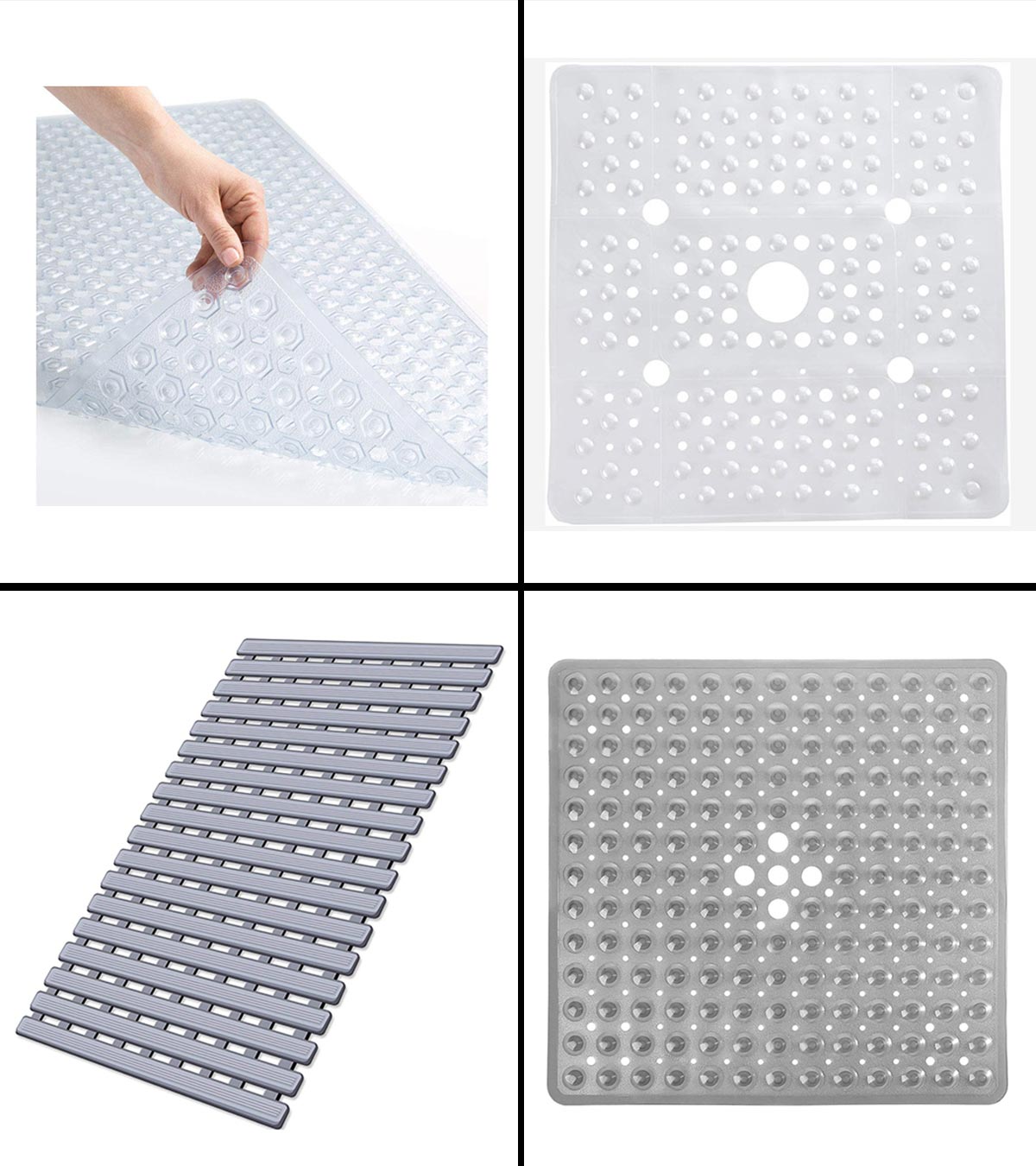 27 in. x 27 in. Extra Large Square Shower Mat in Translucent Navy